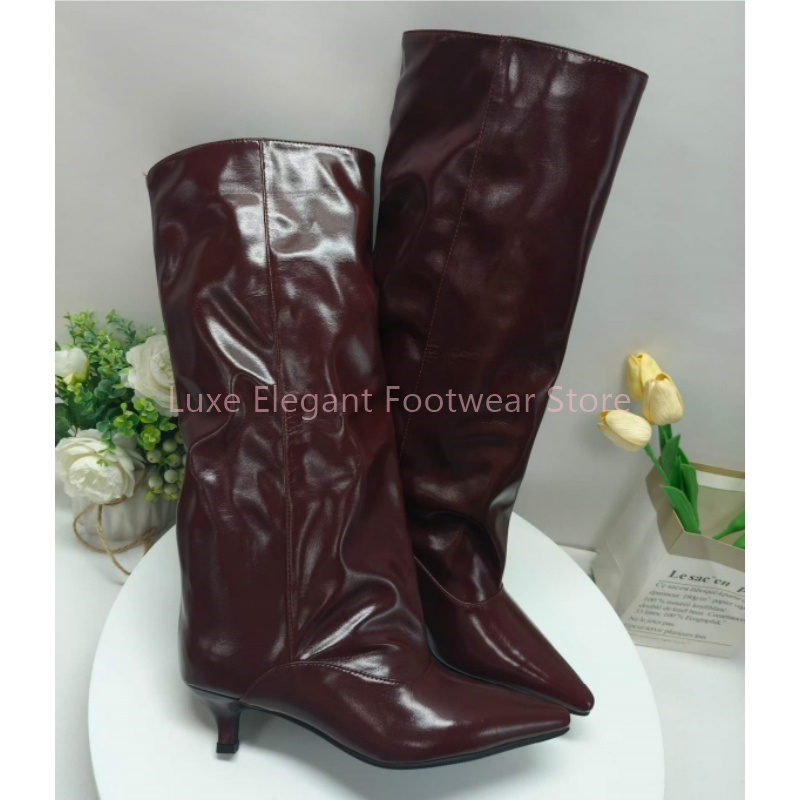 Street Fashion Lady - Botas de cano alto com salto