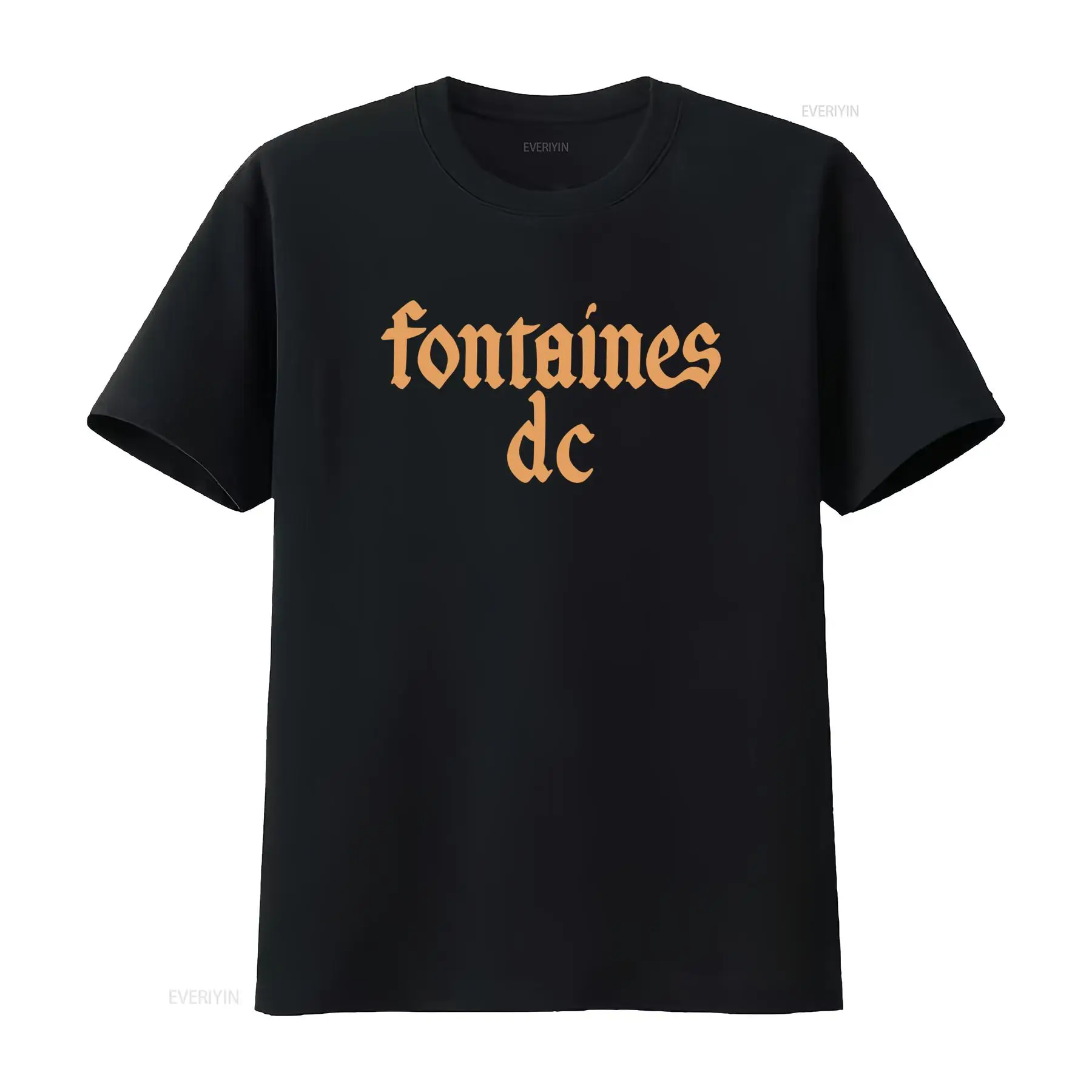 Street Fashion Mood - Camiseta preta 'Gothic Logo' da Fontaines