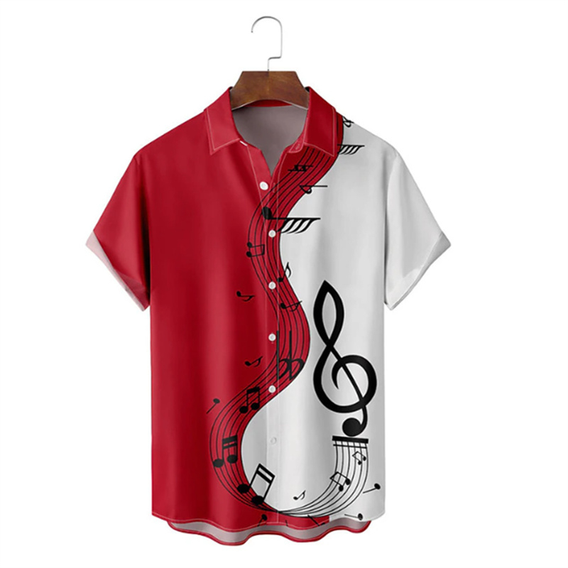Street Fashion Shanghai - Camisa masculina verão camisa havaiana padrão
