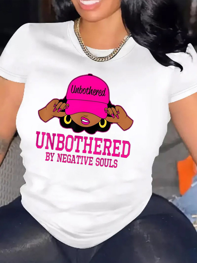 Street Fashion Trends 2025 - Camiseta Feminina Confortável com Gola Redonda,