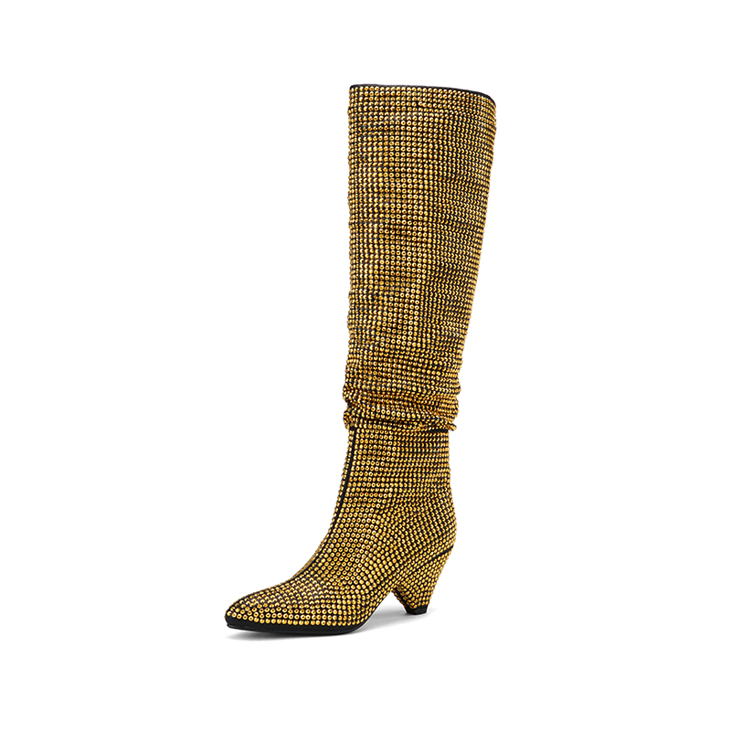 Moda saltos de pico botas long - Street Fashion Lady avaliação e preço