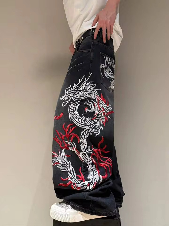 Jeans bordados com novo design - Street Fashion High End avaliação e preço