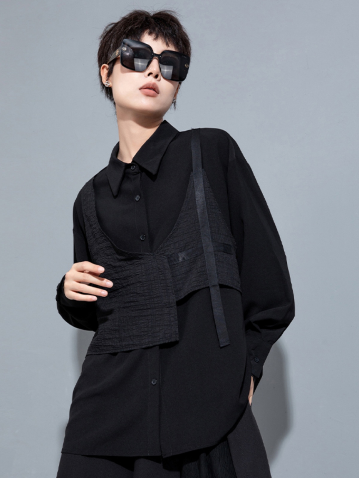 Camisa Longa Elegante com Gola - Street Fashion High End avaliação e preço