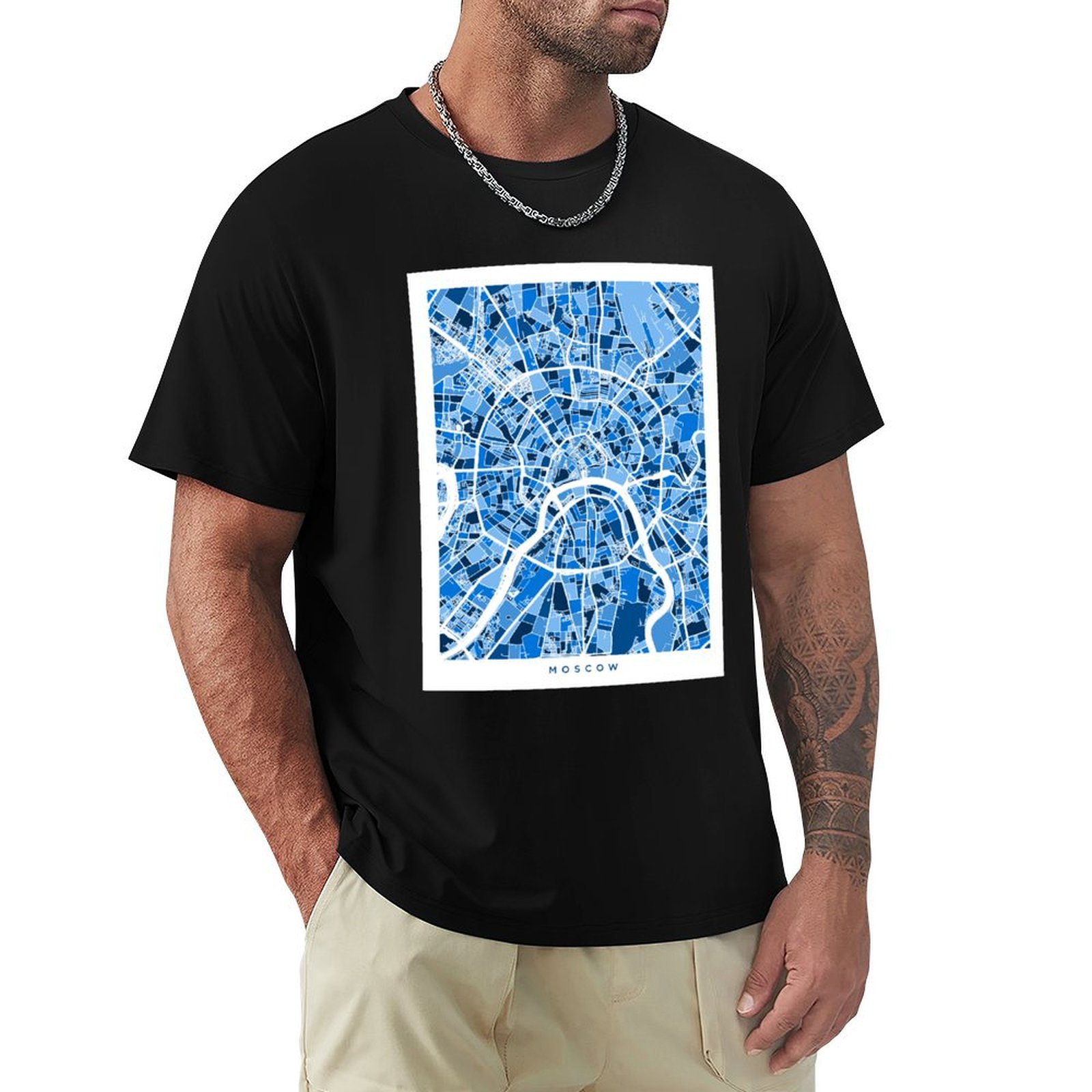 Camiseta com mapa das ruas da  - Street Fashion Moscow avaliação e preço