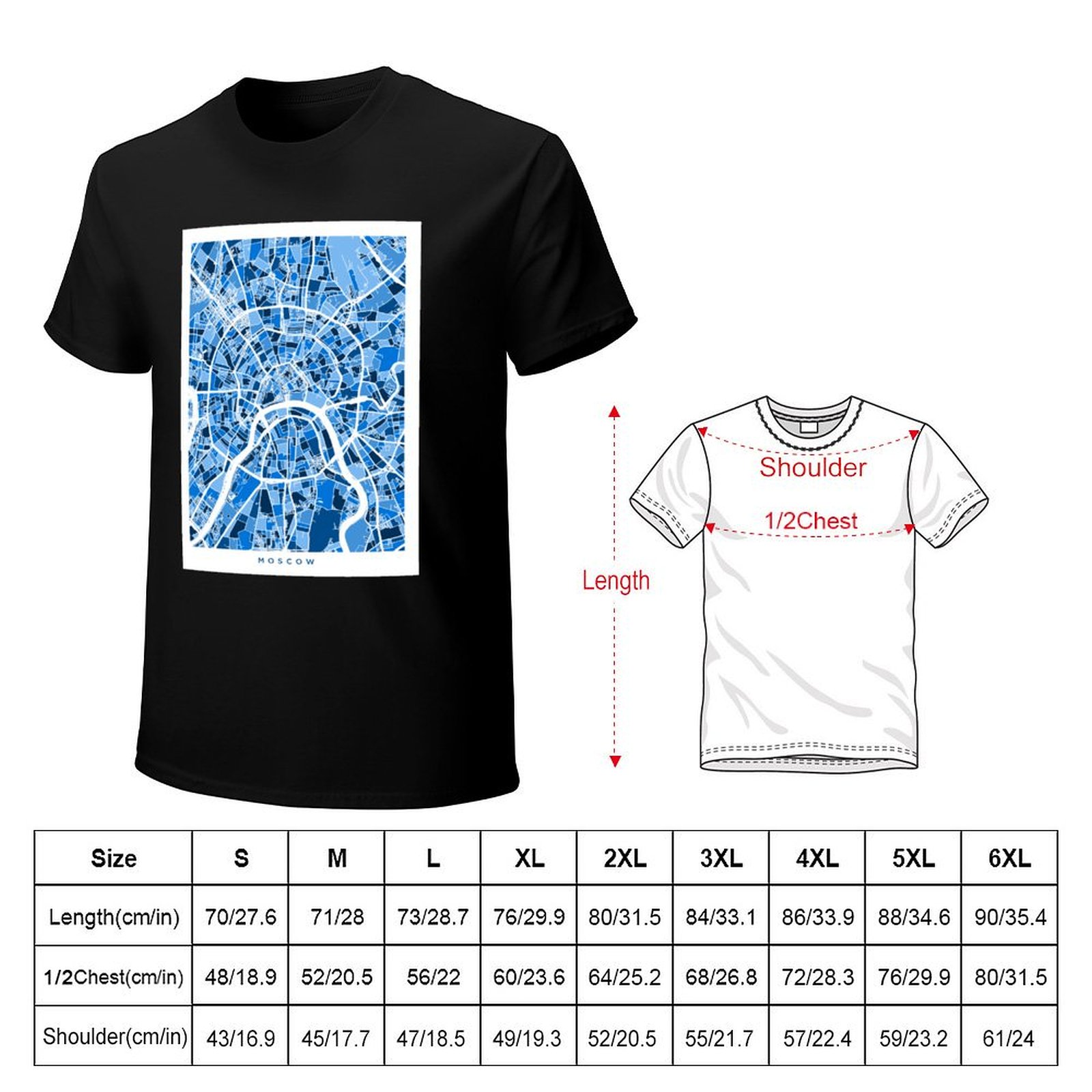 Camiseta com mapa das ruas da  - Street Fashion Moscow avaliação e preço