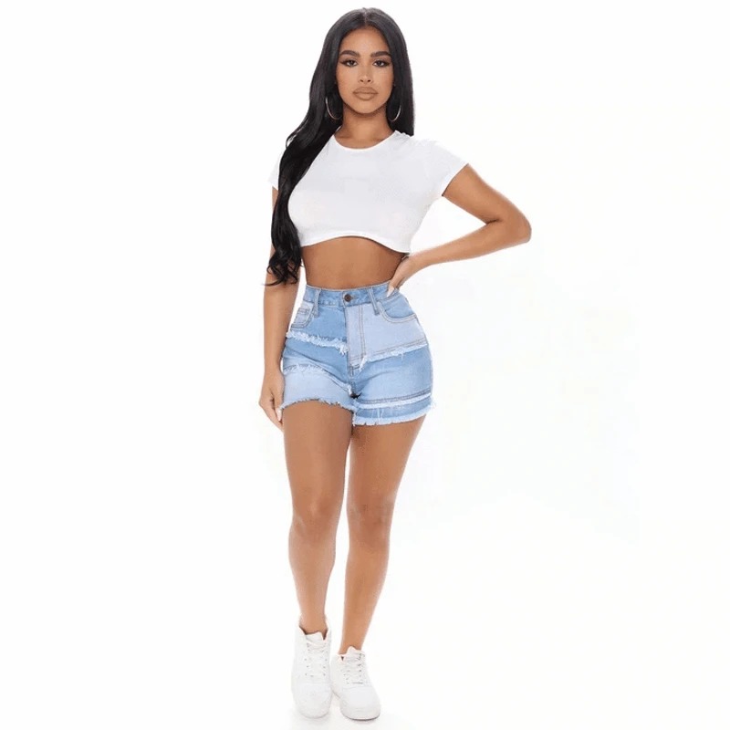 Shorts de Denim Lavado Estilo  - Street Fashion Paris avaliação e preço
