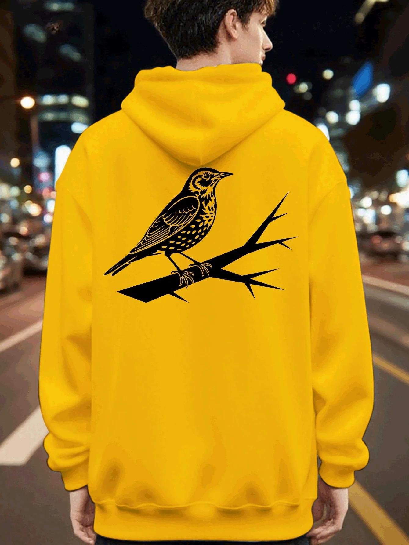 Moletom com capuz estampado co - Street Fashion Shanghai avaliação e preço