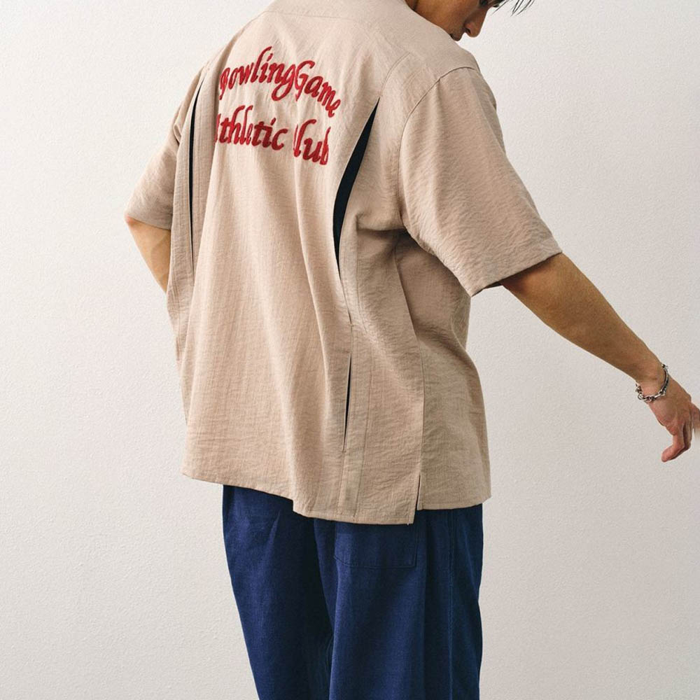 Camisa de manga curta bordada  - Street Fashion Trends 2025 avaliação e preço
