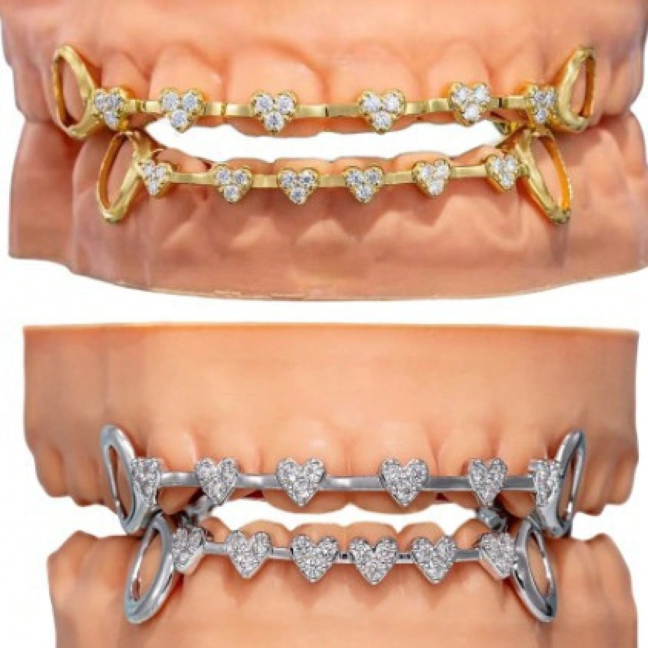 Conjunto de Dentes Dourados Es - Street Fashion Photography avaliação e preço