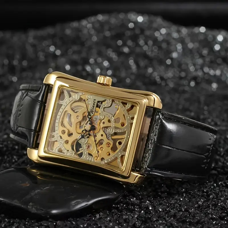 Um Relógio Mecânico Retangular - Street Fashion High End avaliação e preço