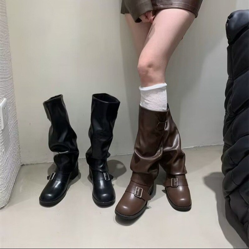 2025 mulher botas joelho plata - Street Fashion Trends 2025 avaliação e preço
